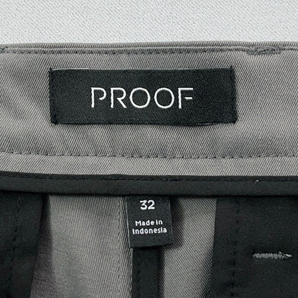 Proof Shorts Men 32 Gray Performance Chino 9 Inch Inseam Inner Zip Pocket - Picture 7 of 14
